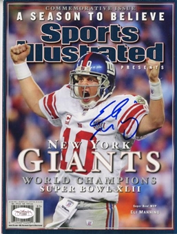 Eli Manning Autographed 2008 Super Bowl Champions Edition Sports Illustrated Magazine